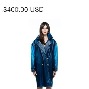 Terra New York SoHo Bubble designer raincoat love blue